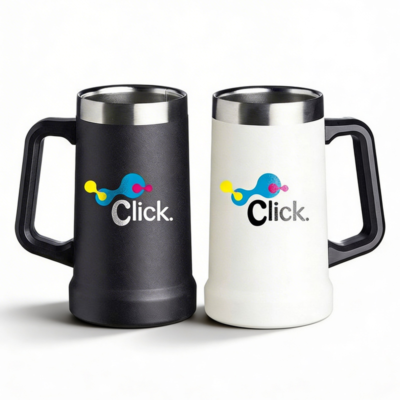 Caneca térmica de chopp 700ml.
Canecas nas cores preta ou branca.